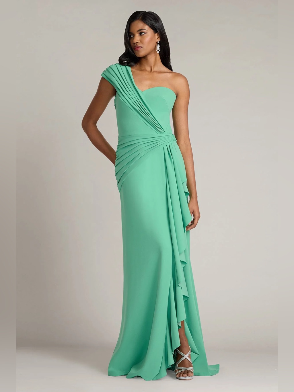 Tadashi Shoji - Lune Waterfall Sash Gown